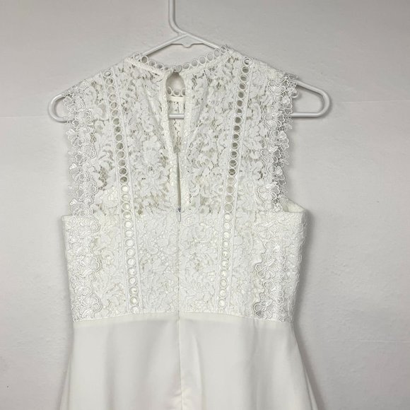 NWT HEARTLOOM Cammie Sleeveless Lace Mini Dress Eggshell White XS - Picture 7 of 10